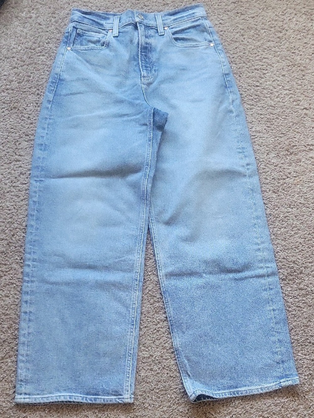 PAIGE Cameron Ankle Wide Leg High-Rise Jeans in Medium Blue Wash Sz26 - Picture 11 of 16